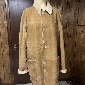 Cristiano di Thiene Made In Italy Real Suede Men’s TanShearling, Sz.50